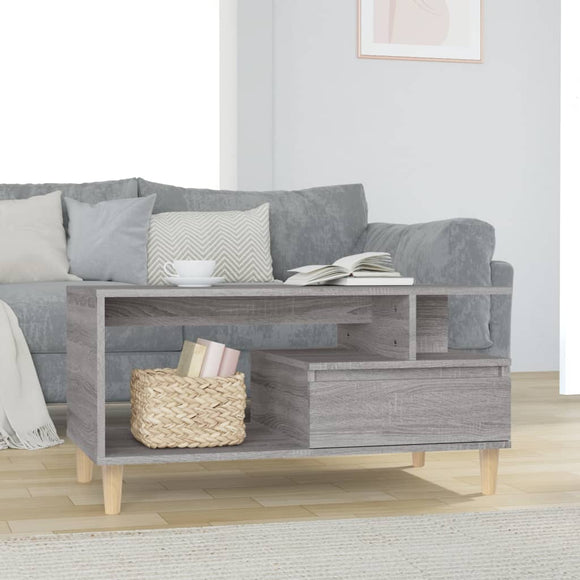 NNEVL Coffee Table Grey Sonoma 90x49x45 cm Engineered Wood