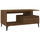 NNEVL Coffee Table  Brown Oak 90x49x45 cm Engineered Wood