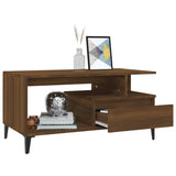 NNEVL Coffee Table  Brown Oak 90x49x45 cm Engineered Wood