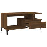 NNEVL Coffee Table  Brown Oak 90x49x45 cm Engineered Wood