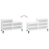 NNEVL Shoe Cabinet High Gloss White 102x36x60 cm Engineered Wood