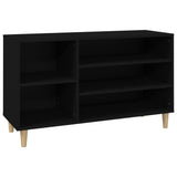 NNEVL Shoe Cabinet Black 102x36x60 cm Engineered Wood