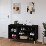 NNEVL Shoe Cabinet Black 102x36x60 cm Engineered Wood