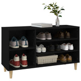 NNEVL Shoe Cabinet Black 102x36x60 cm Engineered Wood