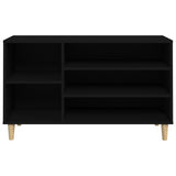 NNEVL Shoe Cabinet Black 102x36x60 cm Engineered Wood
