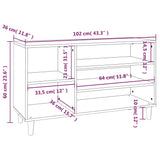 NNEVL Shoe Cabinet Sonoma Oak 102x36x60 cm Engineered Wood