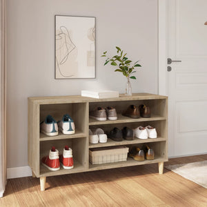 NNEVL Shoe Cabinet Sonoma Oak 102x36x60 cm Engineered Wood