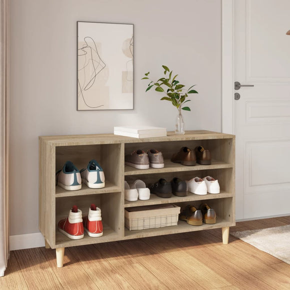 NNEVL Shoe Cabinet Sonoma Oak 102x36x60 cm Engineered Wood
