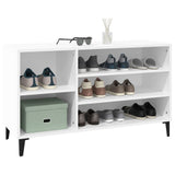 NNEVL Shoe Cabinet White 102x36x60 cm Engineered Wood
