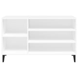 NNEVL Shoe Cabinet White 102x36x60 cm Engineered Wood