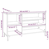 NNEVL Shoe Cabinet Grey Sonoma 102x36x60 cm Engineered Wood