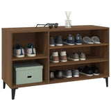 NNEVL Shoe Cabinet Brown Oak 102x36x60 cm Engineered Wood