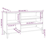 NNEVL Shoe Cabinet Brown Oak 102x36x60 cm Engineered Wood