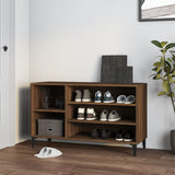 NNEVL Shoe Cabinet Brown Oak 102x36x60 cm Engineered Wood