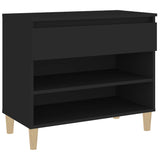 NNEVL Shoe Cabinet Black 70x36x60 cm Engineered Wood
