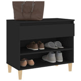 NNEVL Shoe Cabinet Black 70x36x60 cm Engineered Wood