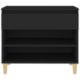 NNEVL Shoe Cabinet Black 70x36x60 cm Engineered Wood