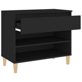 NNEVL Shoe Cabinet Black 70x36x60 cm Engineered Wood