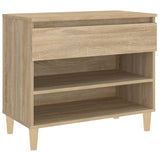 NNEVL Shoe Cabinet Sonoma Oak 70x36x60 cm Engineered Wood