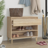 NNEVL Shoe Cabinet Sonoma Oak 70x36x60 cm Engineered Wood