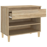 NNEVL Shoe Cabinet Sonoma Oak 70x36x60 cm Engineered Wood