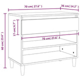 NNEVL Shoe Cabinet Sonoma Oak 70x36x60 cm Engineered Wood