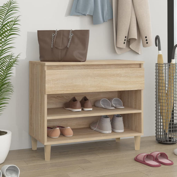 NNEVL Shoe Cabinet Sonoma Oak 70x36x60 cm Engineered Wood