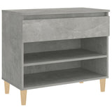 NNEVL Shoe Cabinet Concrete Grey 70x36x60 cm Engineered Wood
