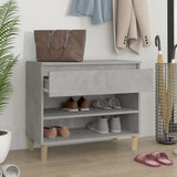 NNEVL Shoe Cabinet Concrete Grey 70x36x60 cm Engineered Wood