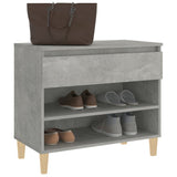 NNEVL Shoe Cabinet Concrete Grey 70x36x60 cm Engineered Wood