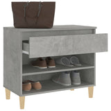 NNEVL Shoe Cabinet Concrete Grey 70x36x60 cm Engineered Wood