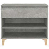 NNEVL Shoe Cabinet Concrete Grey 70x36x60 cm Engineered Wood
