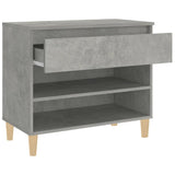 NNEVL Shoe Cabinet Concrete Grey 70x36x60 cm Engineered Wood