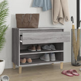 NNEVL Shoe Cabinet Grey Sonoma 70x36x60 cm Engineered Wood