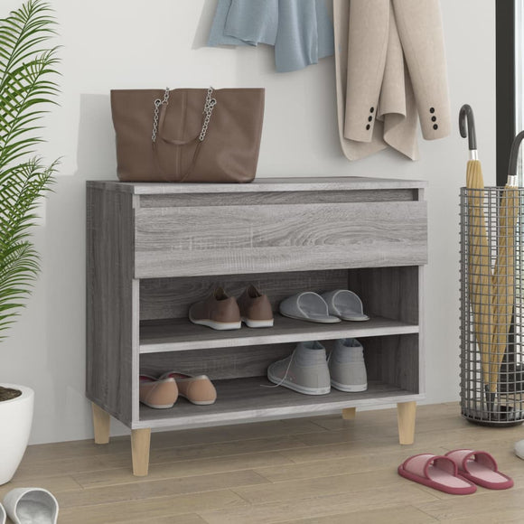 NNEVL Shoe Cabinet Grey Sonoma 70x36x60 cm Engineered Wood