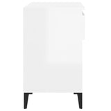 NNEVL Shoe Cabinet High Gloss White 70x36x60 cm Engineered Wood