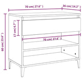 NNEVL Shoe Cabinet High Gloss White 70x36x60 cm Engineered Wood