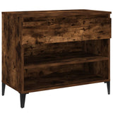 NNEVL Shoe Cabinet Smoked Oak 70x36x60 cm Engineered Wood