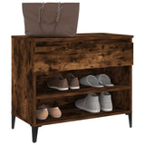 NNEVL Shoe Cabinet Smoked Oak 70x36x60 cm Engineered Wood