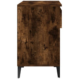 NNEVL Shoe Cabinet Smoked Oak 70x36x60 cm Engineered Wood
