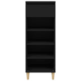 NNEVL Shoe Cabinet Black 40x36x105 cm Engineered Wood
