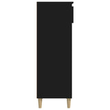 NNEVL Shoe Cabinet Black 40x36x105 cm Engineered Wood