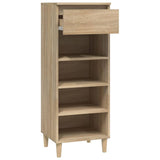 NNEVL Shoe Cabinet Sonoma Oak 40x36x105 cm Engineered Wood