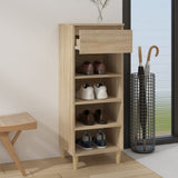 NNEVL Shoe Cabinet Sonoma Oak 40x36x105 cm Engineered Wood