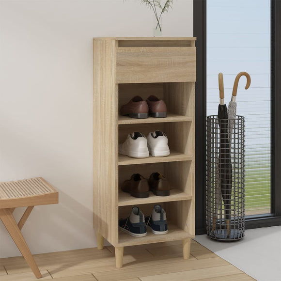 NNEVL Shoe Cabinet Sonoma Oak 40x36x105 cm Engineered Wood
