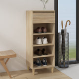 NNEVL Shoe Cabinet Sonoma Oak 40x36x105 cm Engineered Wood