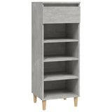 NNEVL Shoe Cabinet Concrete Grey 40x36x105 cm Engineered Wood
