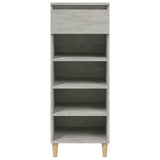 NNEVL Shoe Cabinet Concrete Grey 40x36x105 cm Engineered Wood