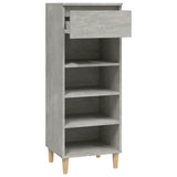 NNEVL Shoe Cabinet Concrete Grey 40x36x105 cm Engineered Wood