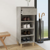 NNEVL Shoe Cabinet Concrete Grey 40x36x105 cm Engineered Wood